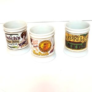 The Franklin Mint Corner Store Vintage Porcelain Mug Lot Of 3